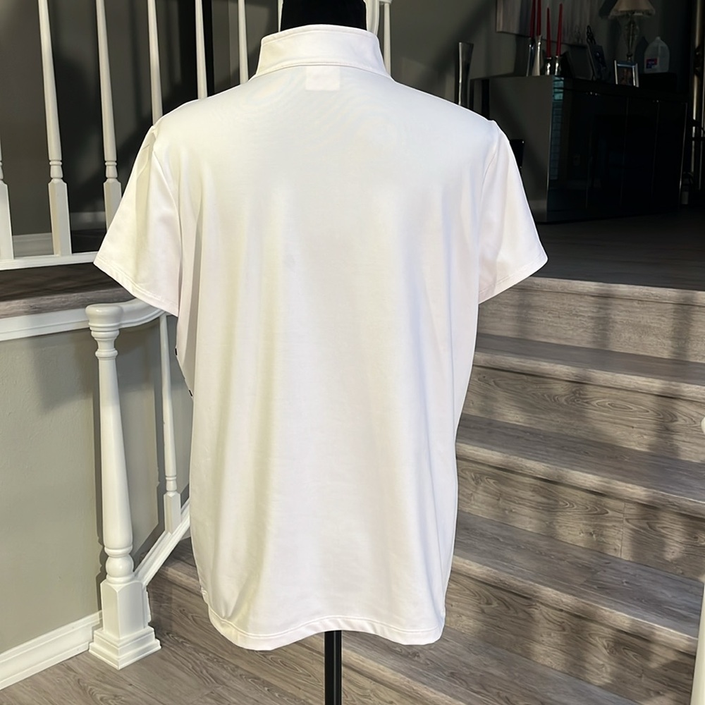 Zenergy White, Black & Silver Rhinestone Golf Shirt - Picture 5 of 7